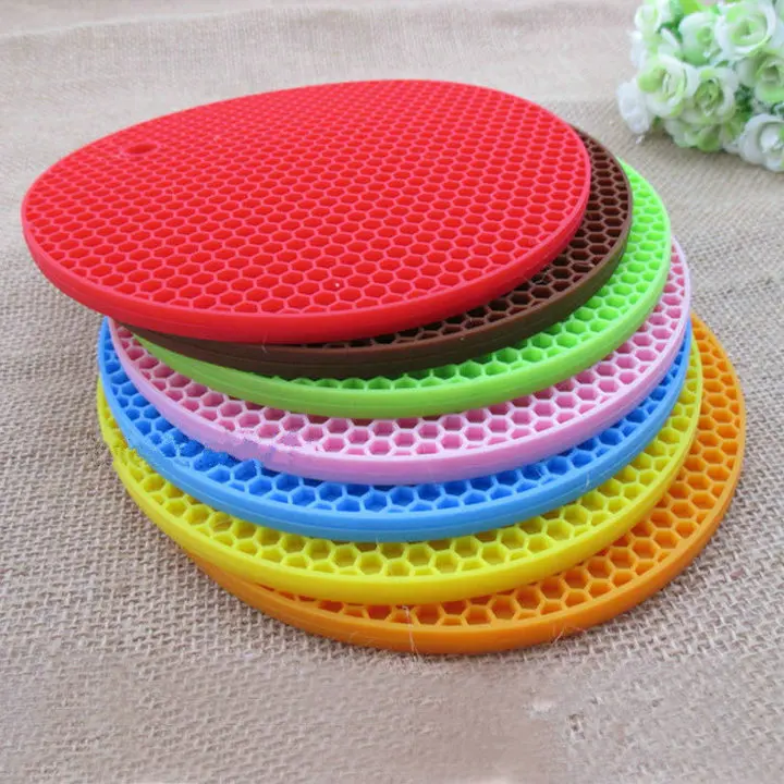 
Custom Colorful Pot Silicone Place Mat 