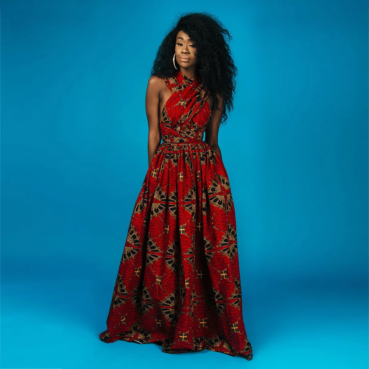 Styles Africa Clothing Fashion female wholesale South Africa Women 2022 Kente Cloth for Woman Vintage kitenge dress African