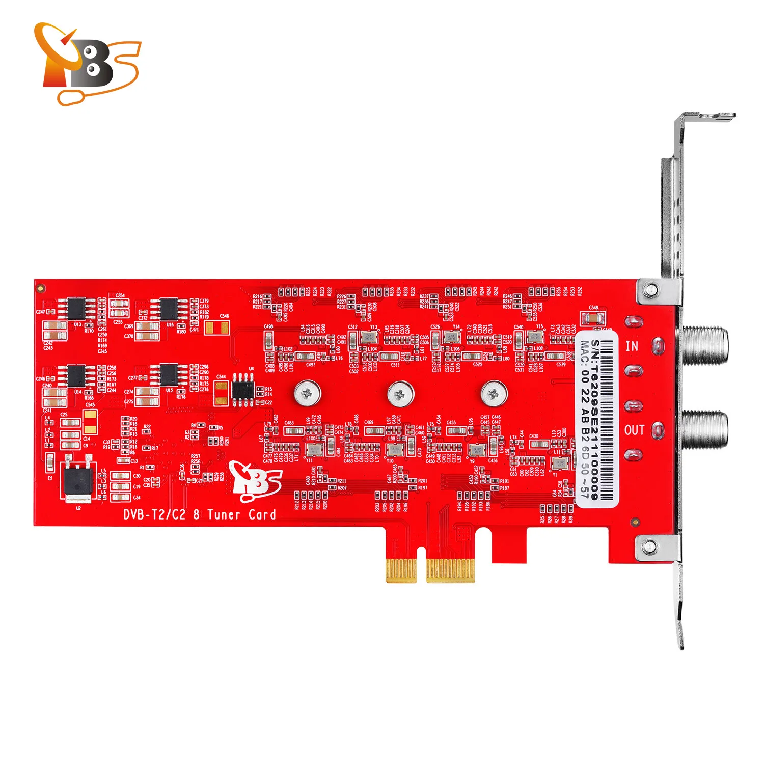 TBS6209se DVB-T2/C2/T/C/ISDB-T 8 TV Tuner PCI-e card for IPTV Streaming and Broadcasting