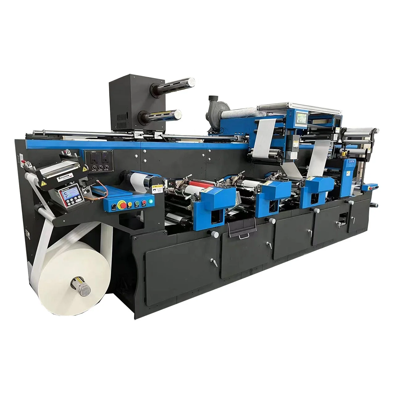 HONTEC RDA-350-3C 3-color flexo printing  label rotary die cutting machine with higher positioning accuracy
