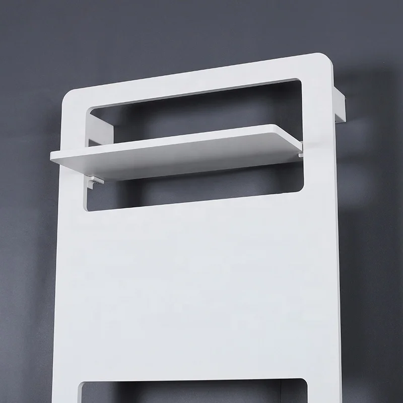 Aluminum Bathroom White Black Wall Mounted Electric Towel Radiator Towel Dryer Heated Towel Warmer Rack