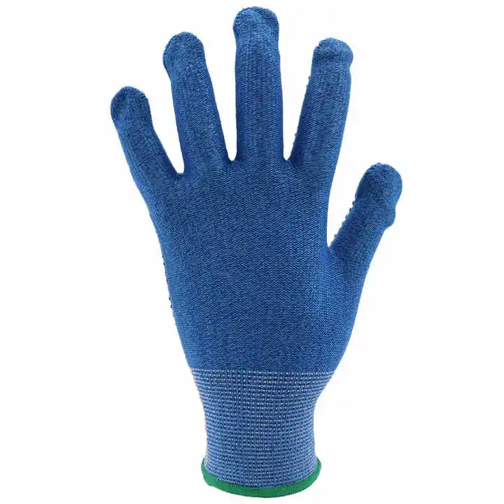 SONICE Anti Cut PVC Dotted Cotton Gloves Knitted Anti Slip Hand Protection Safety Work Gloves