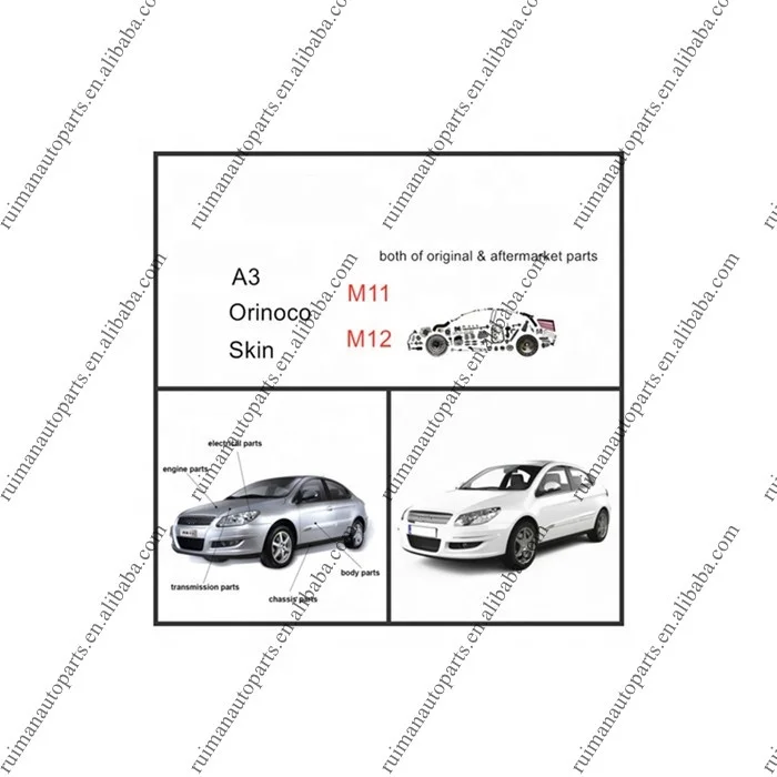 all chery A3 Orinoco Skin spare parts auto M11 original & aftermarket parts