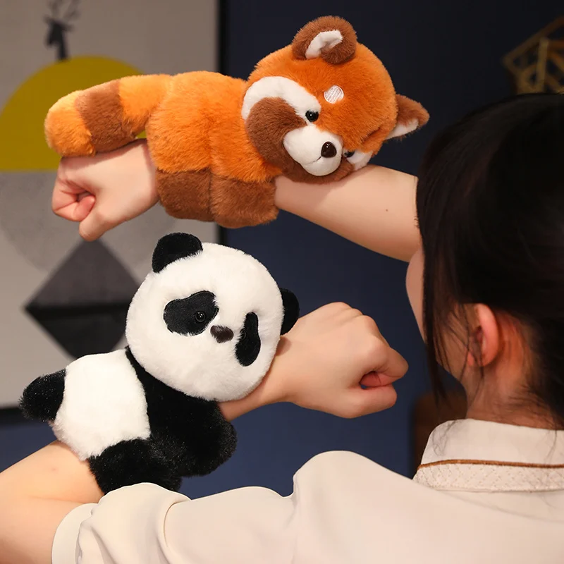 Cute a variety of animal sitting plush toy clap bracelet high quality stuffed toys for children to play with