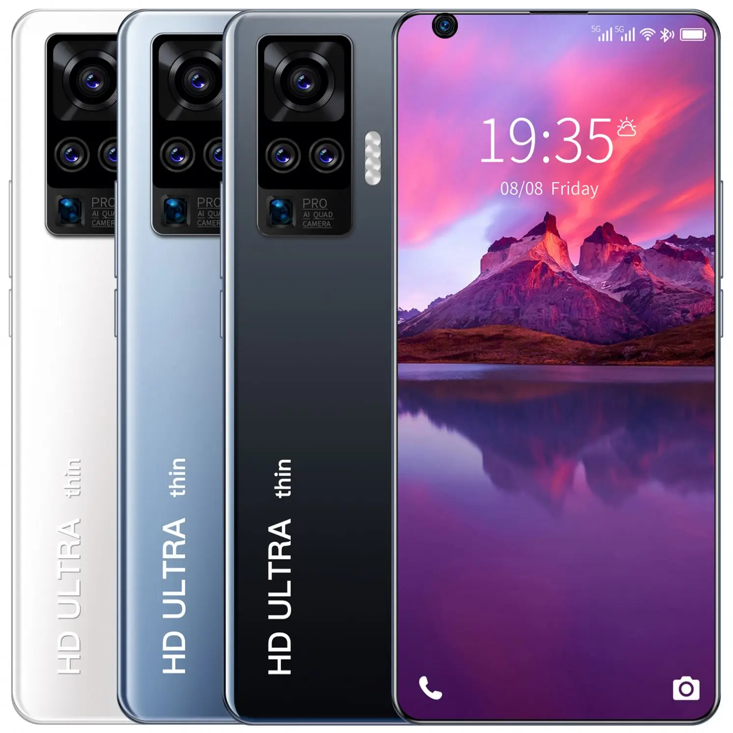 X60 Pro 7 2 дюймов 3840x2160 MTK6799 10-ядерный Android10.0 смартфонов 12GB + 512GB 5G мобильные телефоны 5600 мАч Power Bank мобильный