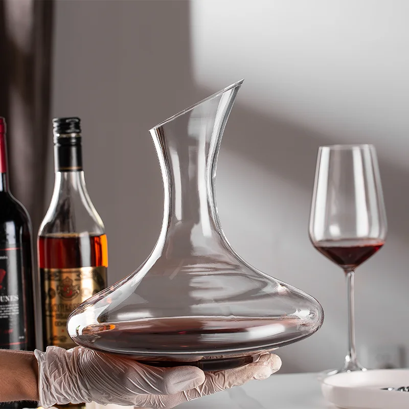 
IDELITA Decorative Unique 1500ml 50.7oz Shaped Antique Sale Crystal Luxury Wine Decanter 