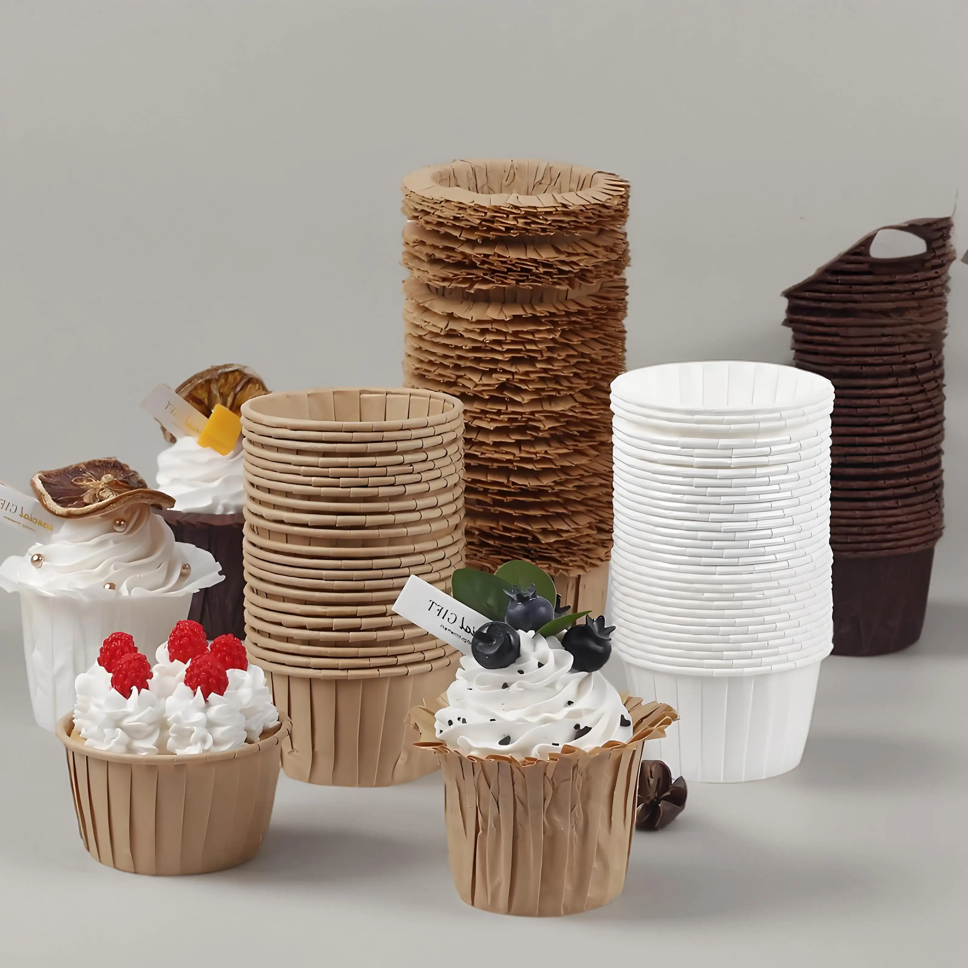 Custom Colourful Cake Cup Nonstick Reusable Cupcake Liners Muffin Cups Silicone Paper Cake Baking Cups molds
