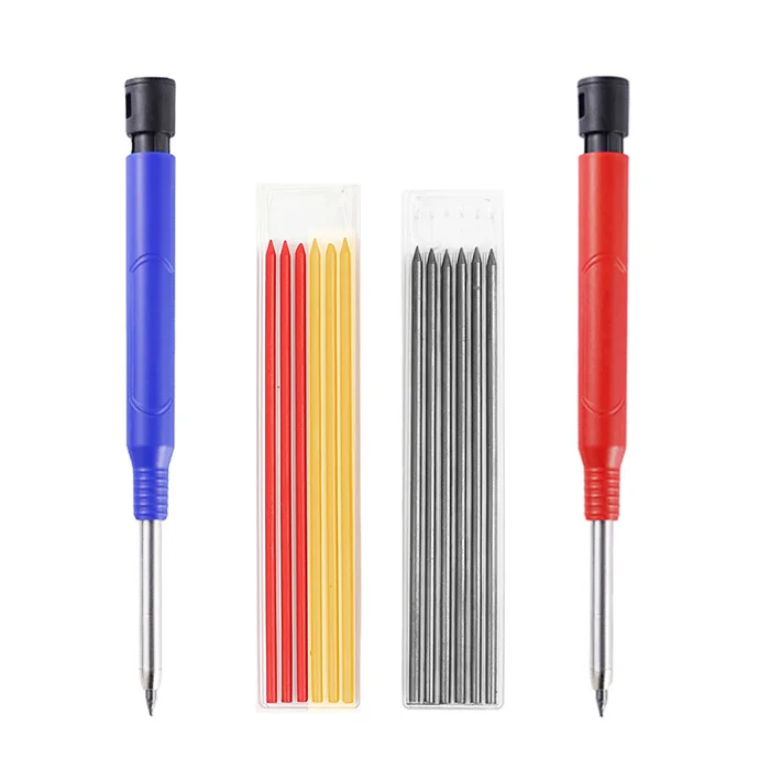 Long Nosed Deep Hole Solid Mechanical Carpenter Pencil For Carpenter Scriber Woodworking Architect