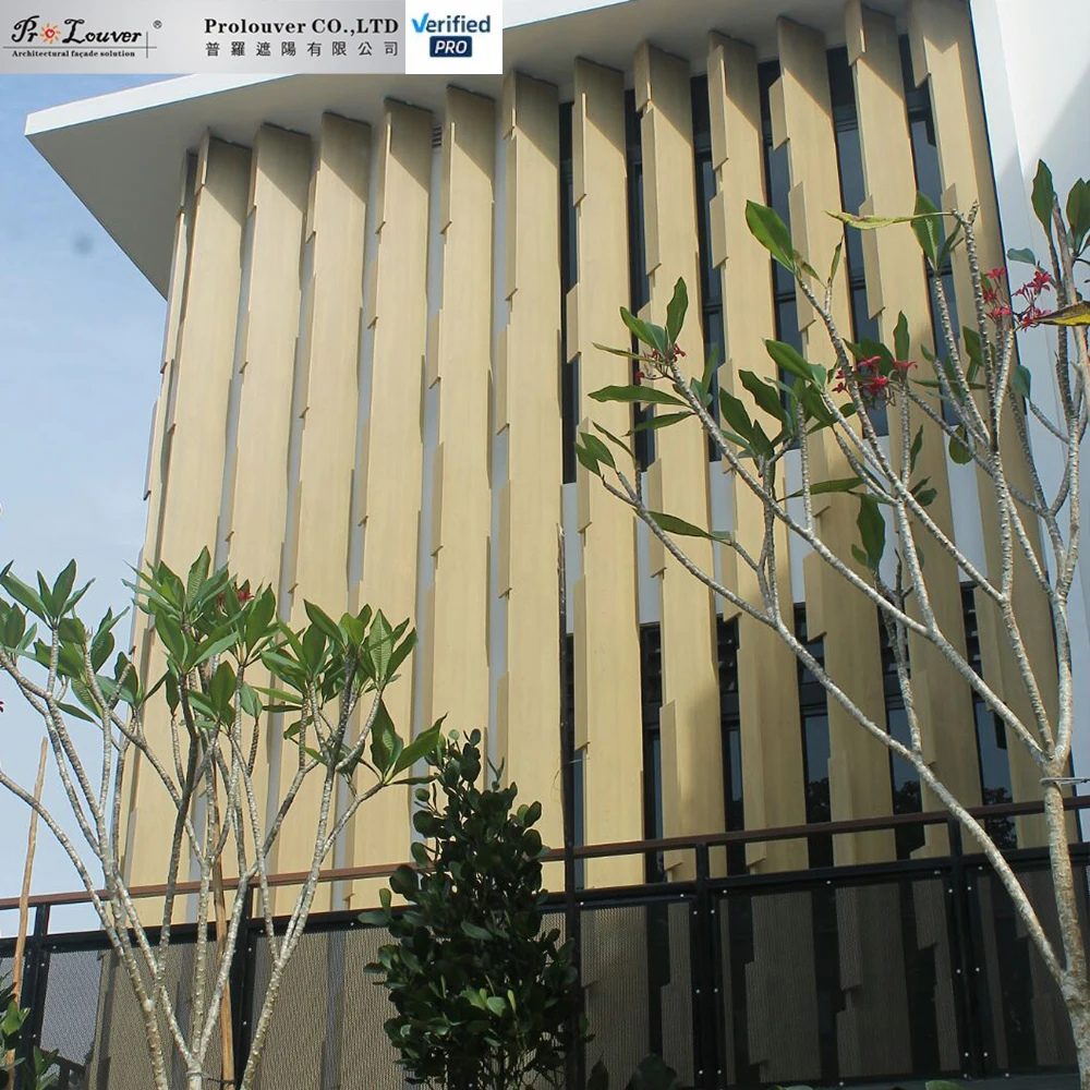 vertically sun louver for curtain wall sunscreen