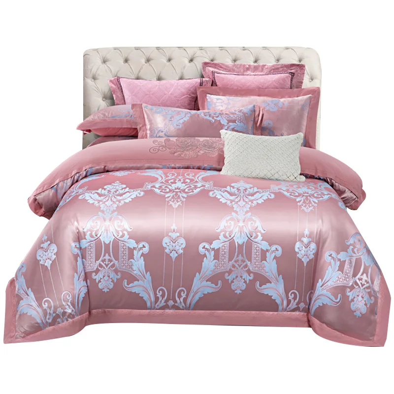 Tencell bedding eucalyptus bedding set 60S jacquard cotton lycell embroidery-2