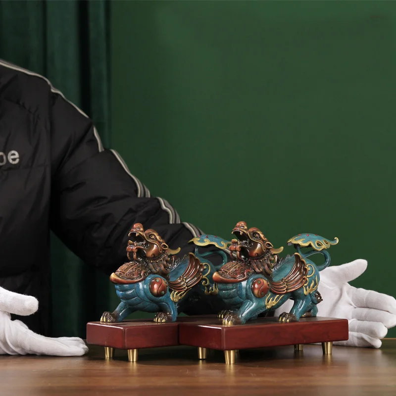 Manufacture multicolour brass wild Christmas art table top decoration modern home decor handicraft treasure animal ornaments