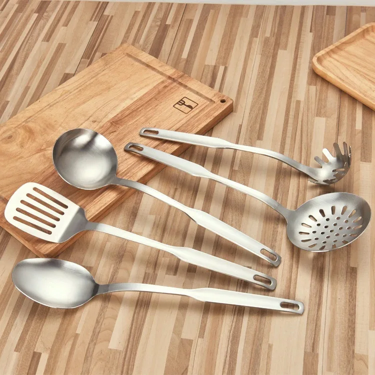 Promo hotsale 5pcs Kitchen Utensils Stainless steel Cookware Set Non stick Spatula stainless steel Handle Cookware sets
