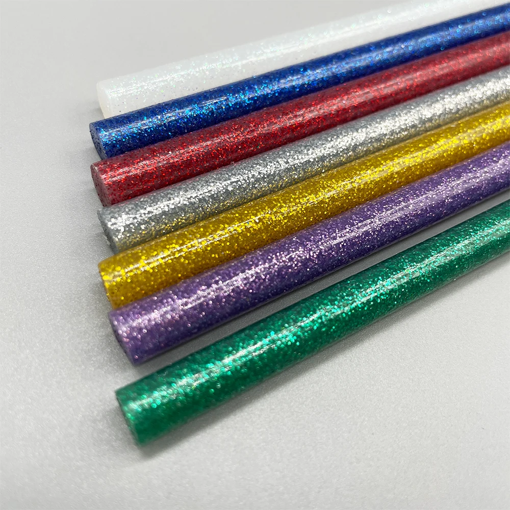 Best selling colorful Glitter High viscosity hot melt glue sticks for glue gun DIy use