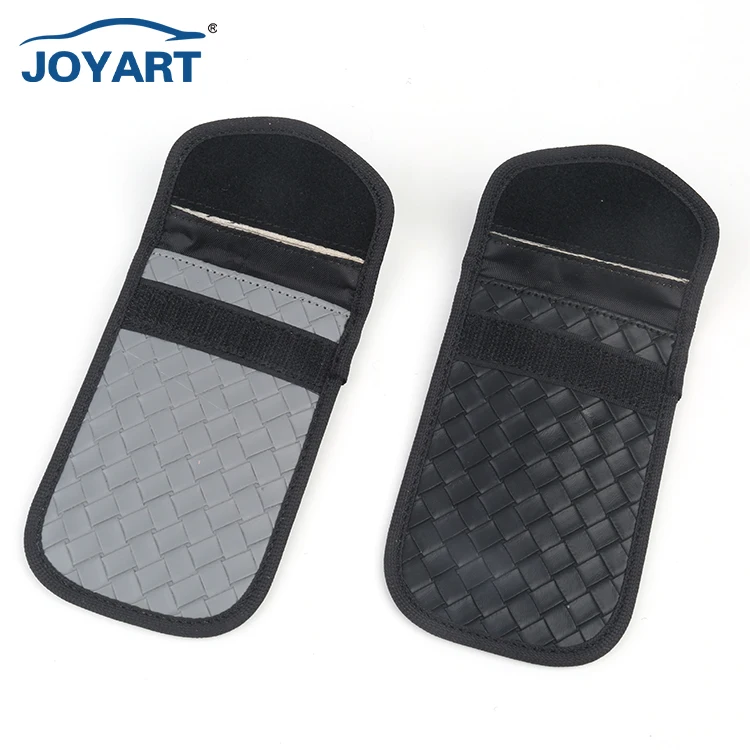 Joyart hot selling new design key wallet protected smart leather holder case rfid anti thief car key signal blocking pouch