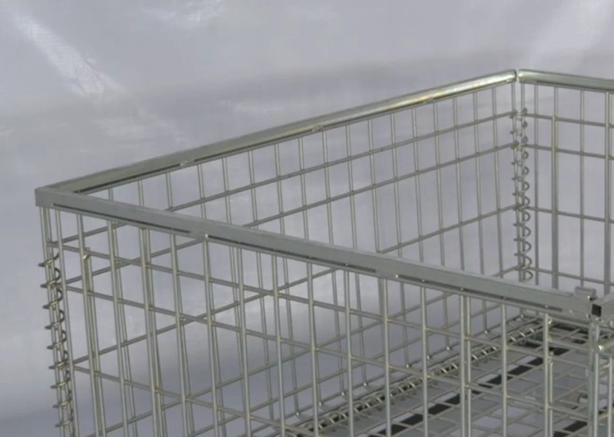 BHK44  Estackable Industrial Goods Logistic Wire Mesh Roll Cage Trolley Cart with low price