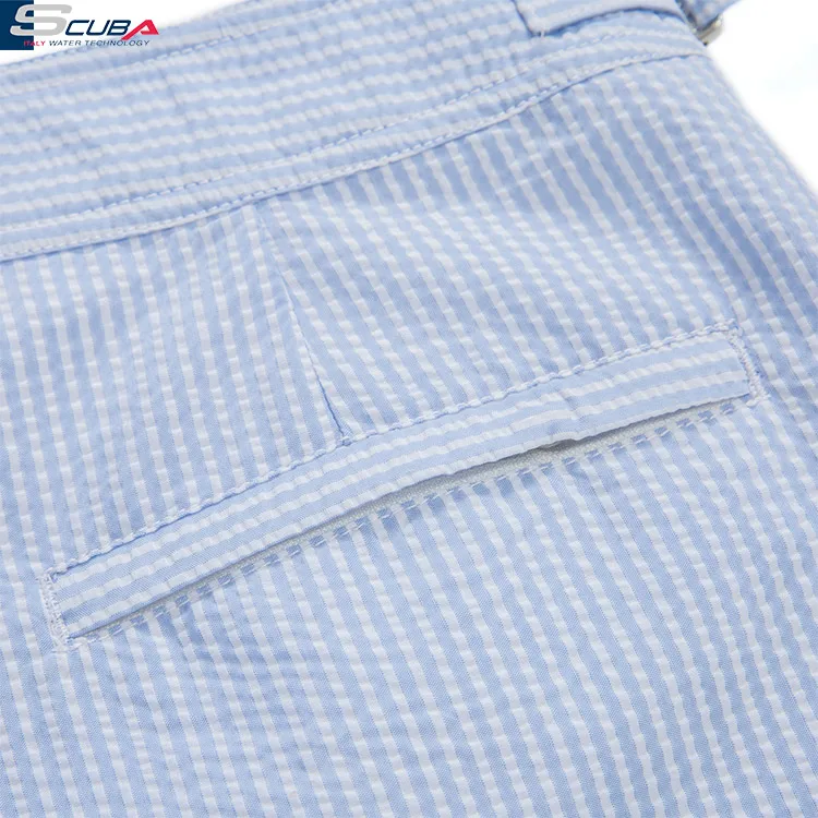 mens yard dyed jacquard seersucker shorts zipper pockets formal short pants for male