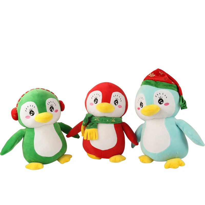 Оптовая продажа из Китая дешевые рождественские пингвины оптовая Красный Прекрасный Пингвин мягкие игрушки для детей подарки
