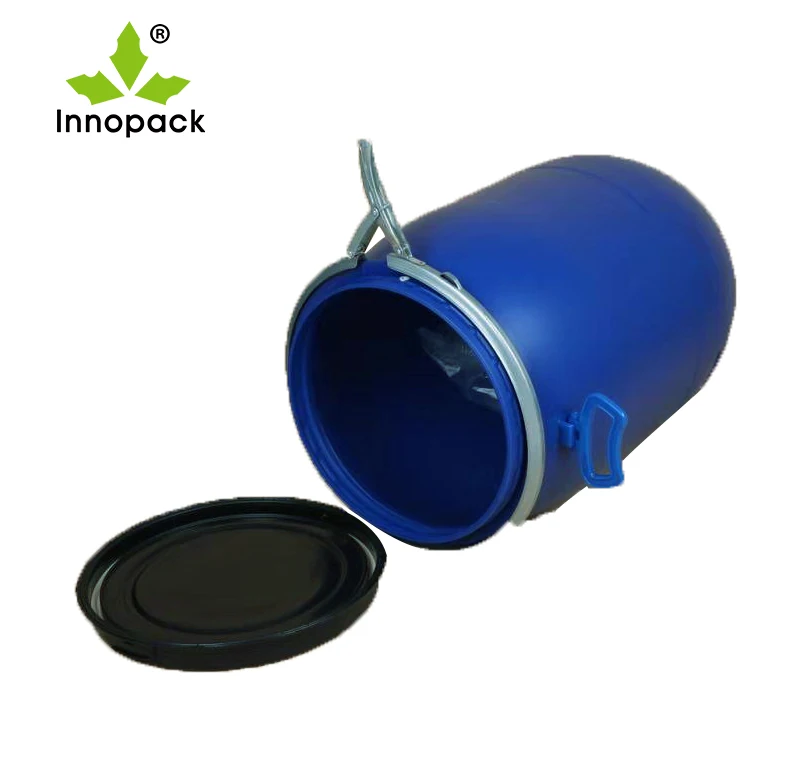 HDPE 30 L empty barrel with screw lid plastic container