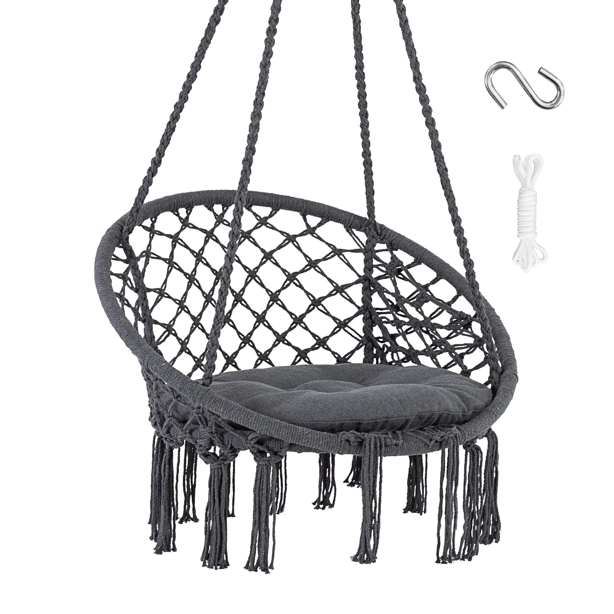 Hammock Chair with Pocket for Books and Ipad  Use Put Hanging Chair Swing  Garden Chair Hanging Swing