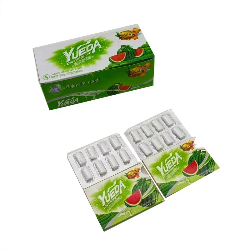 Popular Creative Style Customized Leisure Snack Chewing Gum Watermelon