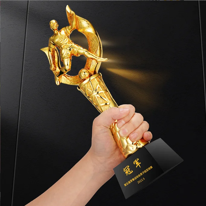 Custom Factory Cheap Price Wholesale Football Customized Award Competition Sport Metal Crystal Football Trophy/Trophy Cup