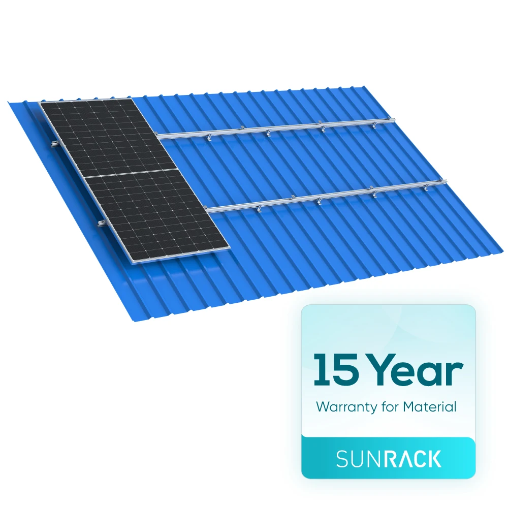 Солнечная Монтажная система Sunrack с металлической крышей
