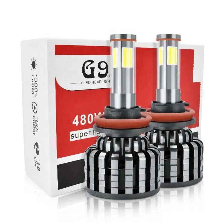 Автомобильная светодиодная лампа для фар g9 COB chip 100W 12000LM H11 H7 H4 9005 фара аксессуары