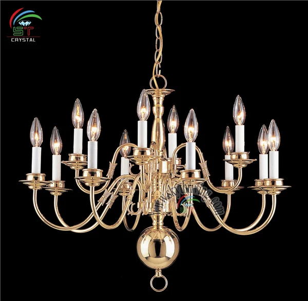 candle chandelier brass hanging lamp