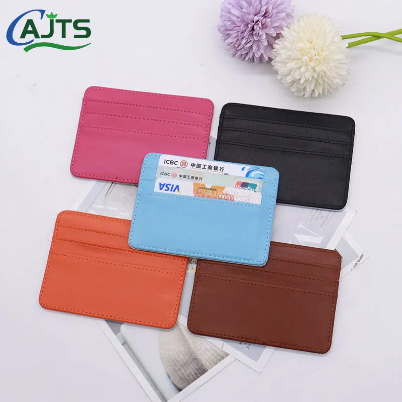 Factory Wholesale Supplier Diy Colour Credit Wallet Sublimation Leather Card Holder & Note Holder