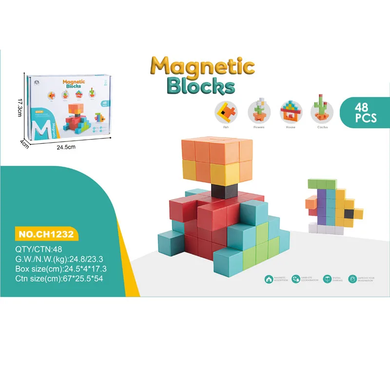 2024 3D Magnetic Building Blocks Magic Magnetic Cubes Magnetic Blocks Infinity Puzzle Cubes toys for kids educational