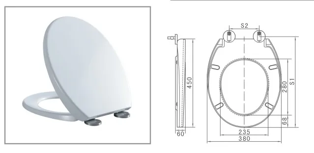 LPU-013 Europe Standard Duroplast Oval round shape quick release uf Toilet Seat