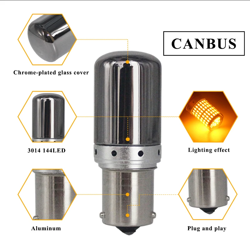 Автомобильные светодиодные лампы 4014 144smd указатели поворота стоп-сигнал CanBus без ошибок Canbus S25 1156 BA15S P21w BAU15S PY21w T20 7440 W21W