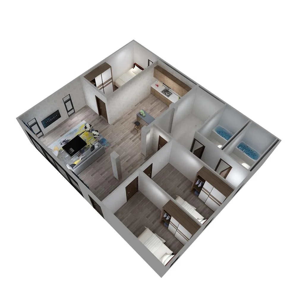 China  40ft  luxury flat pack farm prefab villa house sandwich panel luxury container home