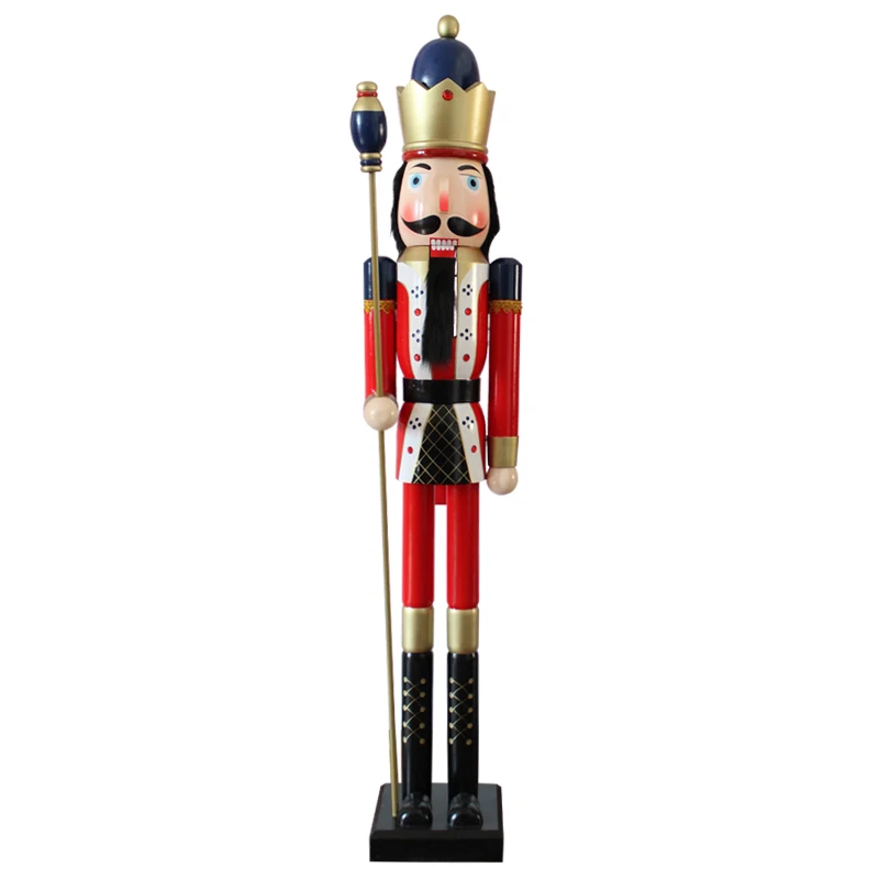 1.8m red body white leg soldier nutcracker large christmas gift home decoration