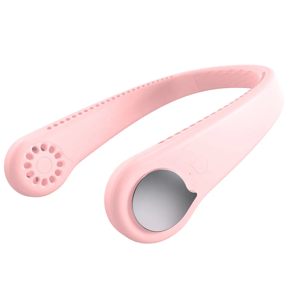 Amazon Hot Sale USB Rechargeable Mini Handheld Fans Around  Bladeless  Neck Fan Usb portable for Office Cooking