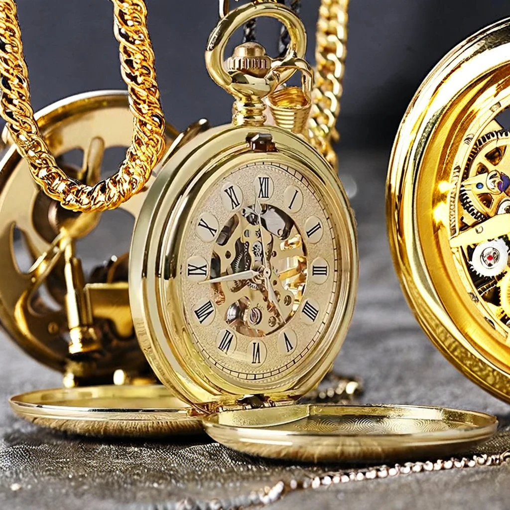 Hot Sale Unisex Classic Double-Sided Manual Mechanical Pocket Watch Vintage Modern Style Silver Case Perfect Gift for Men Women