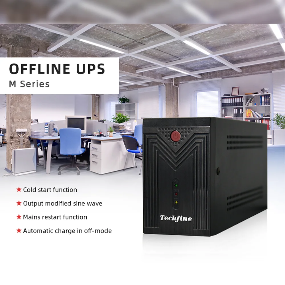 Factory direct Offering 800VA Standby UPS offline UPS 108Wh Backup UPS Intelligent CPU Control with LCD Panels