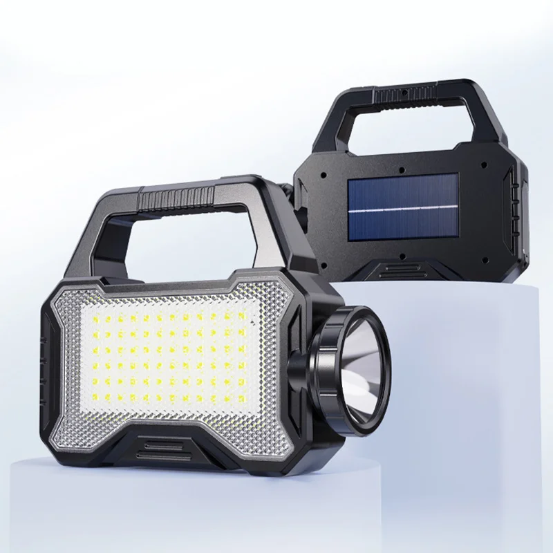 China Wholesale Rechargeable Emergency Light Long-Range Floodlight Solar Outdoor Handheld Searchlight