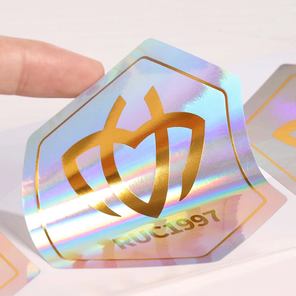 Crack Easy Durable Waterproof  Vinyl Self-Adhesive Die Cut Custom Logo Stickers 100 pcs