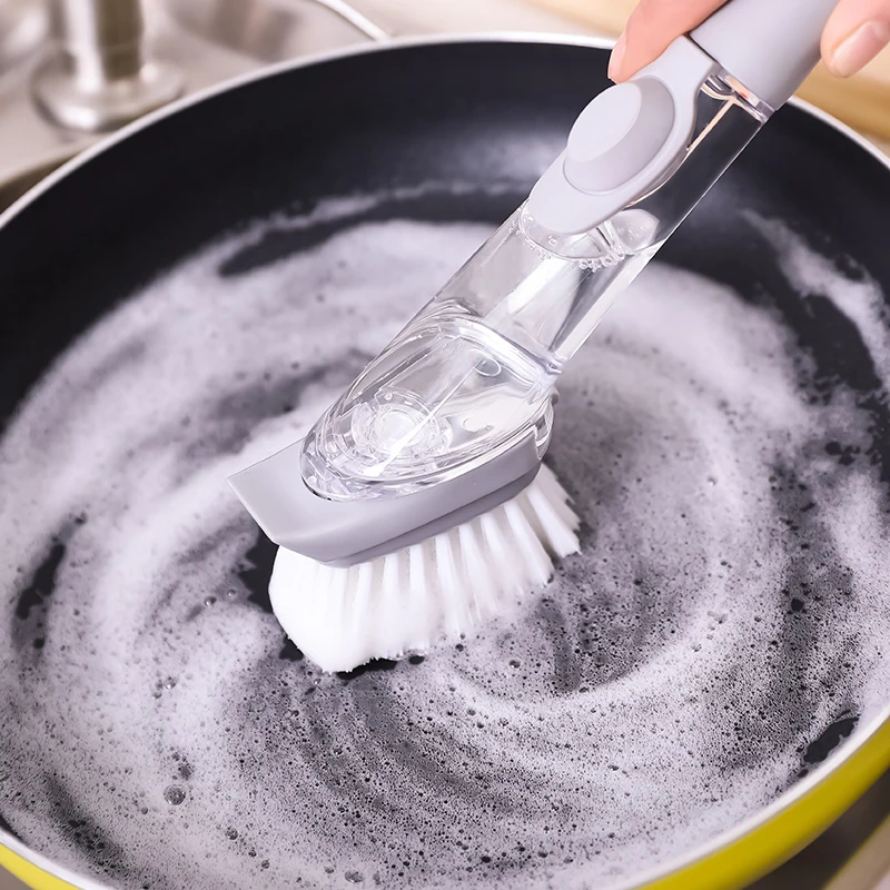 Sink Brush for Kitchen Grill Bowl Pot Pan Soap Cleaning Kitchen Scrub Brush Sponge Scrubbing Dish Brush
