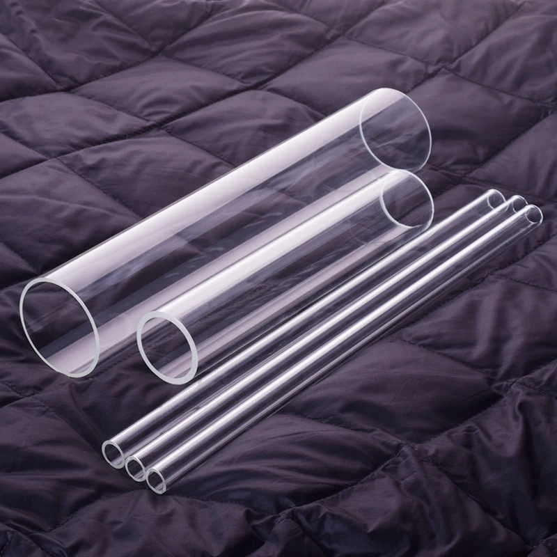 Manufacturer Customized Various Size Quartz Glass Tube High Temperature Resistant Glass Tube  Fused Silica Glass Tube