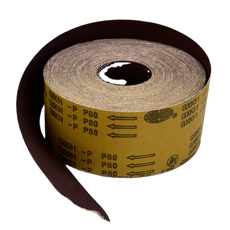 Abrasive Sanding Paper Roll  Aluminium Oxide Sanding Cloth Roll For GXK51