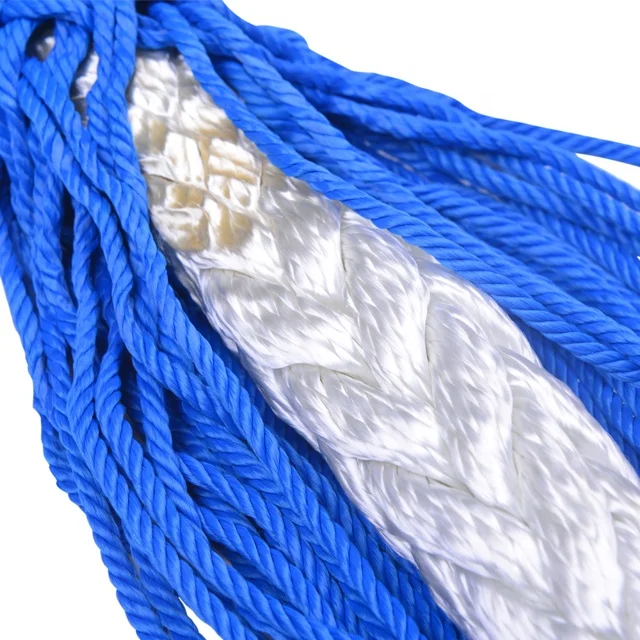 Нейлоновый трос двойная плетеная нейлоновая док-станция буксировочный трос сверхпрочный нейлоновый ШВАРТОВЫЙ канат для лодки