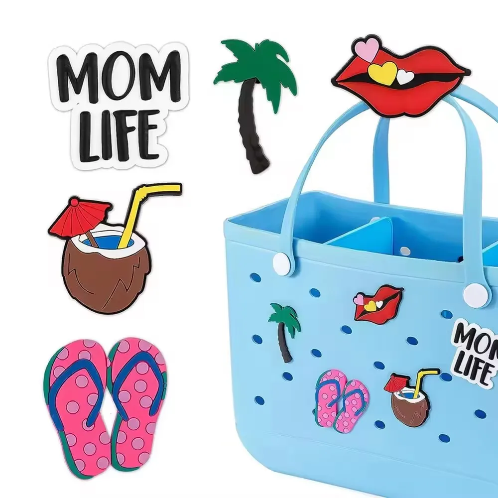 Latest styles Wholesale Designer Silicone Shoes Charm Backpack Handbags Tote Bogg Bag Charms Accessories