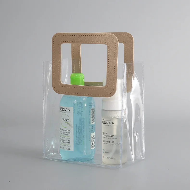 Ins Amazon new fashion clear neon PVC beach bag waterproof transparent PVC tote bag women colorful PVC handbag