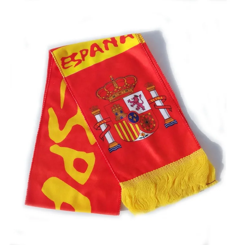 National Soccer High-Definition printed football scarf manufacturer polyester fans scarf with custom logo