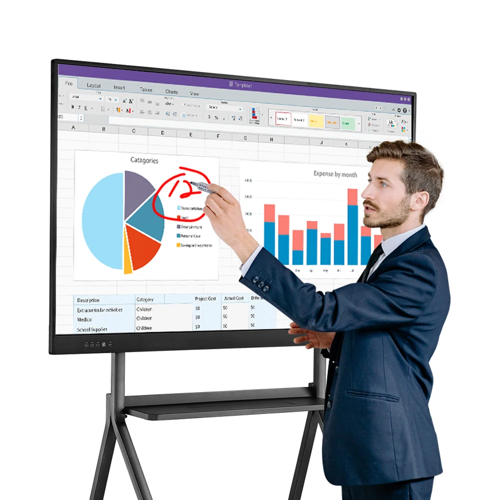 Riotouch IR cheap interactive whiteboard 82 inch Aluminum smart digital white board for school