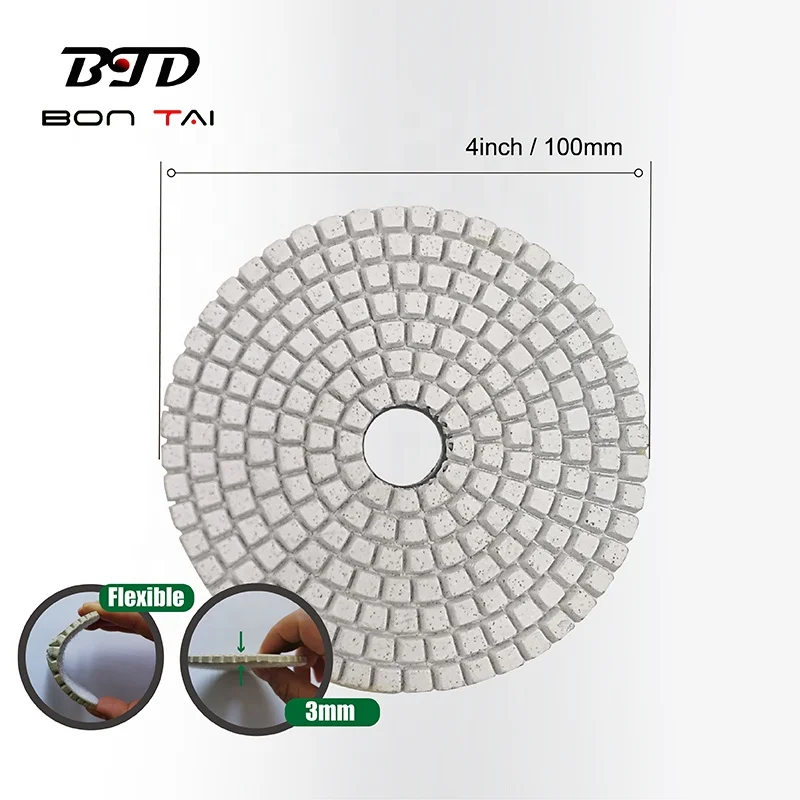 Efficient 4 Inch Polishing Pads for Wet Polishing System Stone Polishing Pad