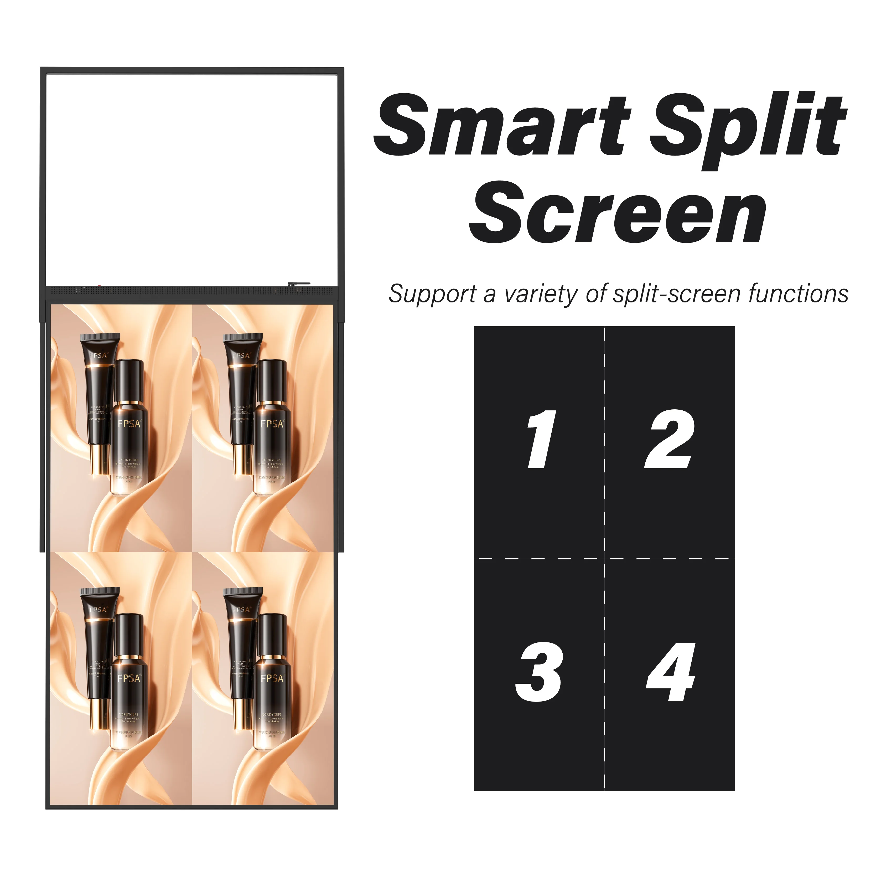 Slim Shop Window Display Sunlight Dual-sided LCD Digital Display Monitor Screen Indoor Window Screen
