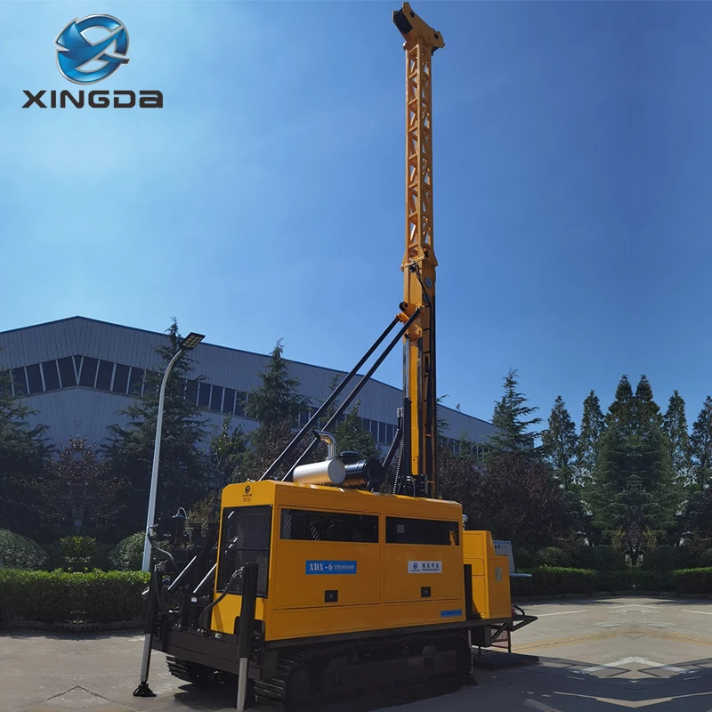 Xingda XDX-6 full hydraulic wireline core diesel drilling rig for sample in general investigation and geotechnical exploration